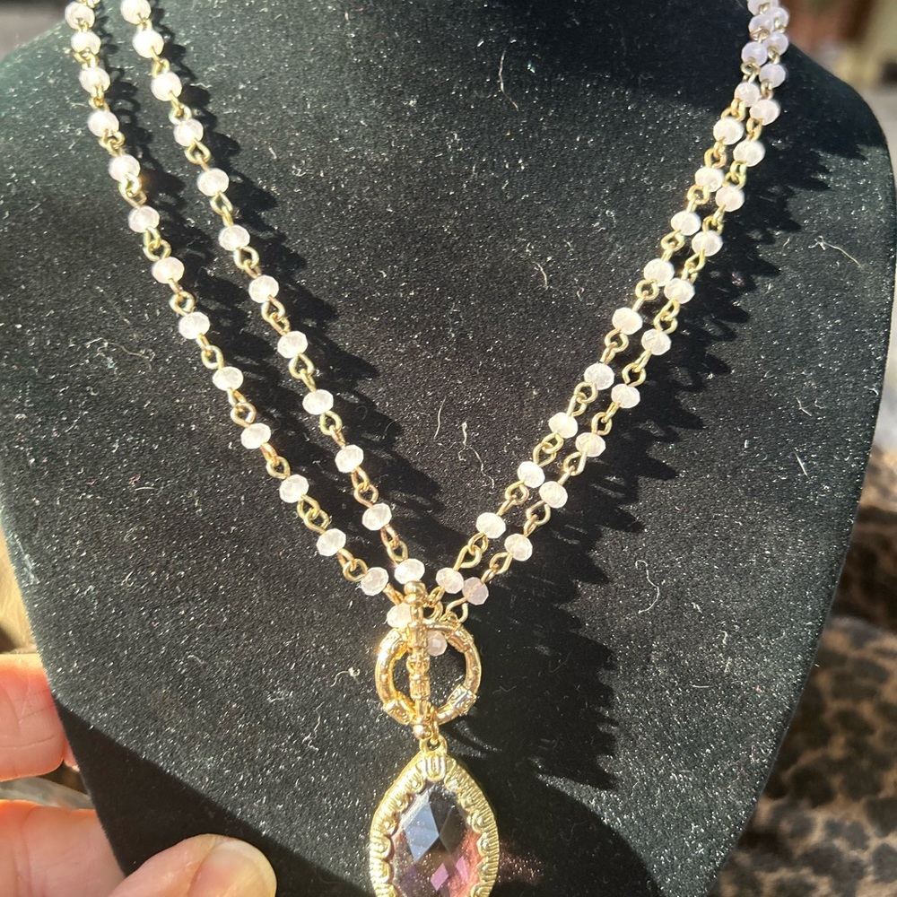 Gold and Cream Necklace